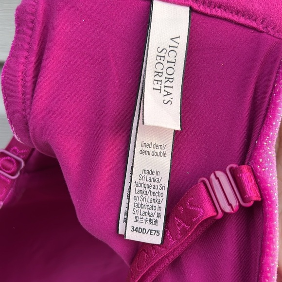 Victorias Secret | Body by Victoria Long Line Bra Velvet Pink size 34DD - Picture 5 of 6